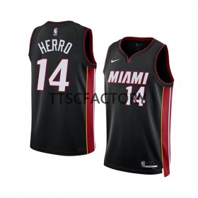 Dres Miami Heat Tyler Herro 14 Nike 2022-23 Icon Edition Crno Swingman - Muške